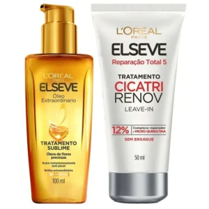 Elseve Kit - Óleo Extraordinário + Cicatri Renov Leave-In Kit