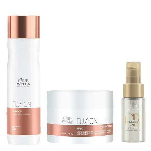 Wella Professionals Fusion Kit – Shampoo + Máscara + Óleo Capilar Kit
