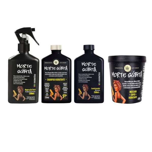 Lola Cosmetics Morte Súbita Kit – Shampoo + Condicionador + Spray + Máscara Kit