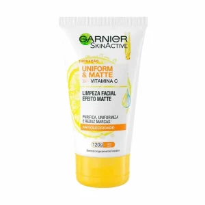 Gel de Limpeza Facial Garnier Skin - Uniform & Matte Vitamina C Antioleosidade 120g