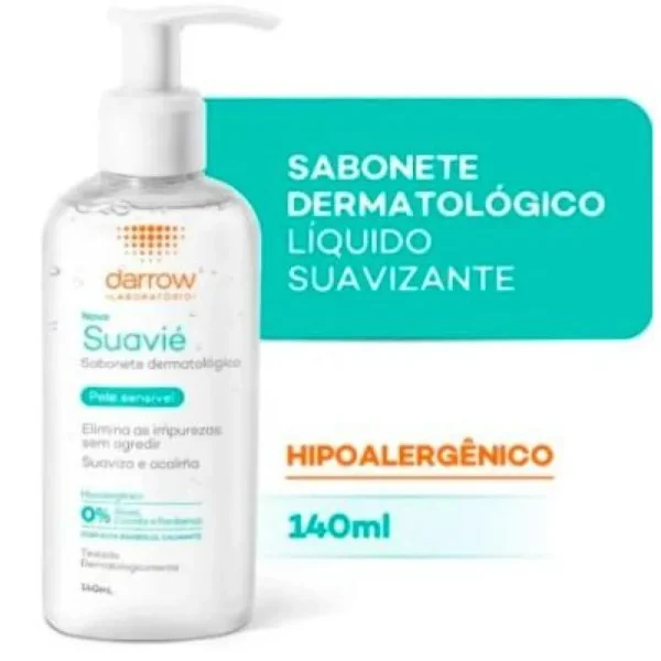 Suavie Sabonete Liquido Pele Sensível 140ml Darrow - Imagem 2