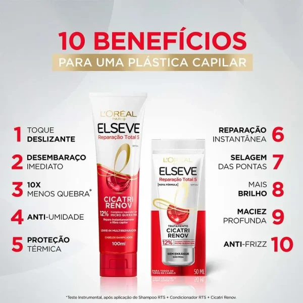 Elseve Reparação Total 5 Cicatri Renov Leave-In 100ml - Imagem 3