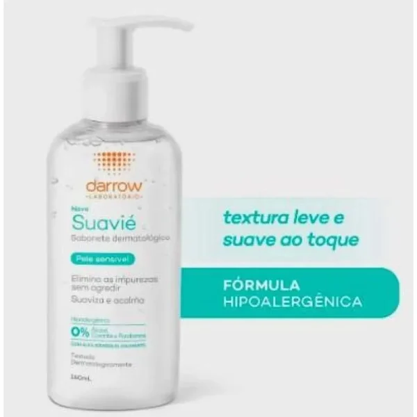 Suavie Sabonete Liquido Pele Sensível 140ml Darrow - Imagem 3